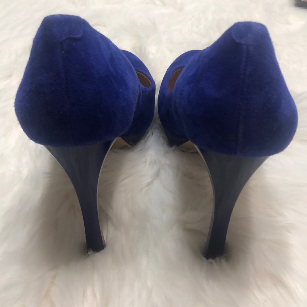 Gianni Bini Blue leather upper heels size 9.5 - Picture 4 of 8
